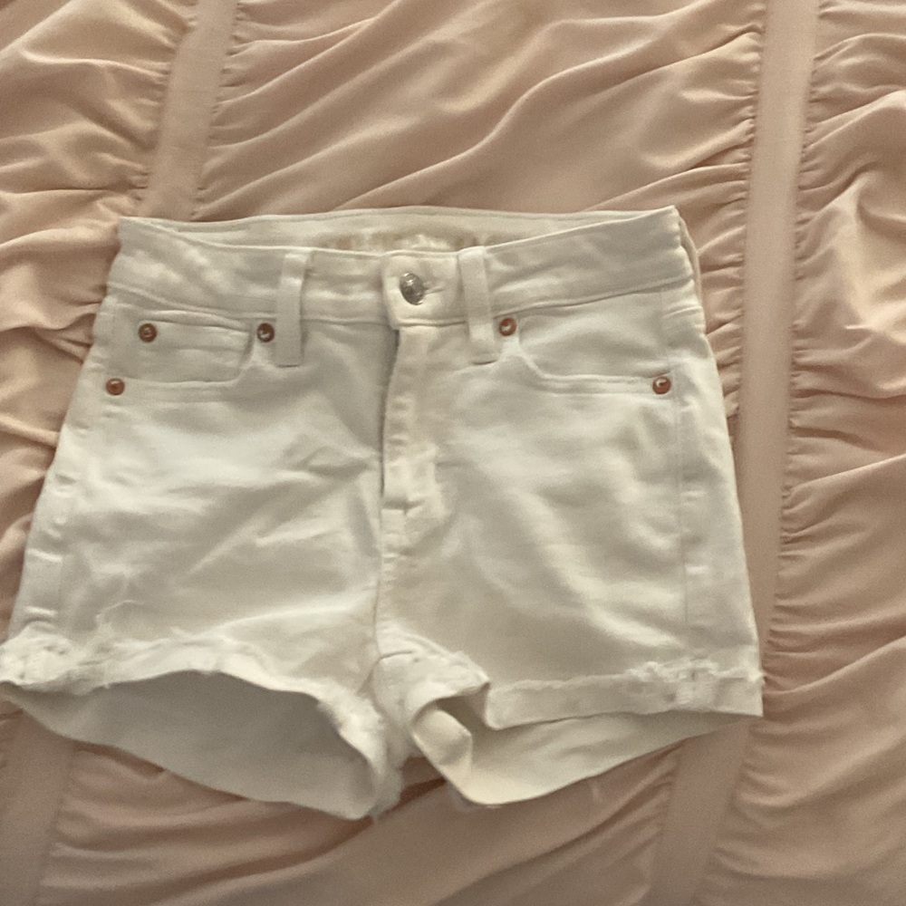 American Eagle Women's White Denim Shorts